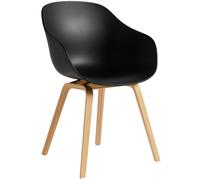 HAY - AAC 222 2.0 Armchair, Lacquered Oak / Black - Black