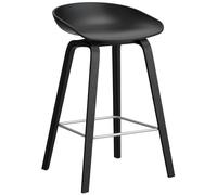 HAY - AAS 32 2.0 Bar Stool 65 cm, Black Lacquered Oak / Black - Black