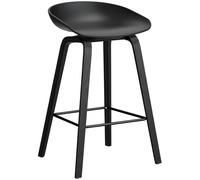 HAY - AAS 32 2.0 Bar Stool 65 cm, Black Lacquered Oak / Black/Black - Black