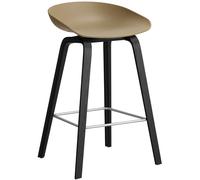 HAY - AAS 32 2.0 Bar Stool 65 cm, Black Lacquered Oak / Clay - Clay