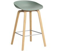 HAY - AAS 32 2.0 Bar Stool 65 cm, Lacquered Oak / Fall Green - Fall Green