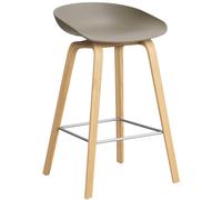 HAY - AAS 32 2.0 Bar Stool 65 cm, Lacquered Oak / Khaki - Khaki