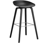 HAY - AAS 32 2.0 Bar Stool 75 cm, Black Lacquered Oak / Black - Black