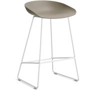 HAY - AAS 38 2.0 Bar Stool 65 cm, Stainless Steel White / Khaki - Khaki