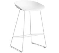 HAY - AAS 38 2.0 Bar Stool 65 cm, Stainless Steel White / White - White