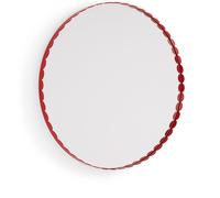 Arcs Mirror Round Red Hay