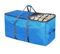 Hay Bag, Hay Feeder, Livestock Feeding Tote, Strong-Duty Oxford Cloth, Hangable Barn Storage, Ideal for Horses Goats Sheep Cattle, 44.09x21.65x17.72 Inches, Blue Color, 1 Piece