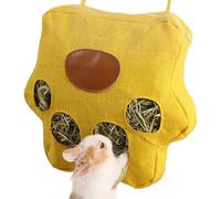 Hay Bag,Small Animal Feeder Storage Pouch | 4-Hole Washable Snack Rack For Feeding Care Gerbil Tortoise Cage Hutch Enrichment Indoor Outdoor Garden