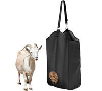 Hay Bags for Horses Goat Hay Feeder, Hay Bags with Metal Rings and Adjustable Straps Designed for Goats and Hay Nets for Horses, Suitable for Camping, Horse Trailers, Stalls, Paddocks, and Fences