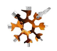 Hay Bales 19-in-1 Snowflake Multi Tool, Stainless Steel Metal Snowflake Multitool with Keychain, Compact & Portable Tools for Outdoor Camping Survival Daily Use Gift for Men