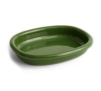 HAY Barro oval serving plate Green, large 27x36 cm