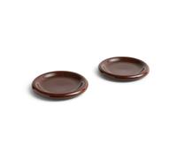 HAY Barro plate Burgundy, Ø18 cm, 2-pack