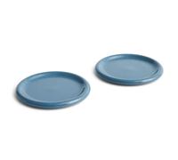 HAY Barro plate Dark blue, Ø24 cm 2-pack