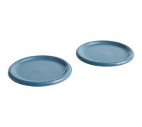 HAY - Barro Plate Set of 2 Ø24 cm, Dark Blue - Dark Blue