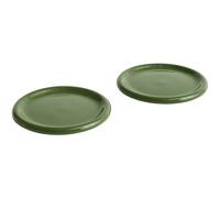 HAY - Barro Plate Set of 2 Ø24 cm, Green - Green