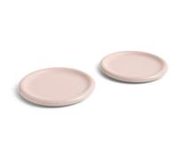 HAY - Barro Plate Set of 2 Ø24 cm, Pink - Pink