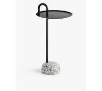 Hay Black Bowler Powder-coated Steel and Granite Side Table
