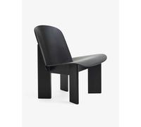 Hay Black Lacquered Oak Andreas Bergsaker Chisel Wooden Lounge Chair