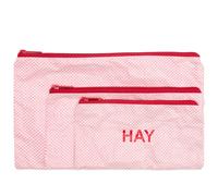 HAY Candy Mono Wash Bag - Flat Set of 3 Light Pink