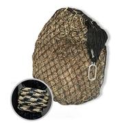 Hay Chix Hay Net for Horses | Slow Feed Hay Bag Feeder | Marine-Grade UV Treated Nylon | Holds 4-6 Flakes | Half Bale Net (1 3/4" Holes) Leopard Rope Color