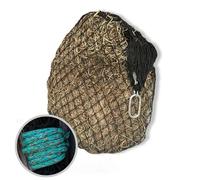 hay chix Hay Net for Horses | Slow Feed Hay Bag Feeder | Marine-Grade UV Treated Nylon | Holds 4-6 Flakes | Half Bale Net (1 3/4" Holes) VTG. Turquoise Rope Color