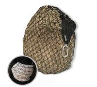 Hay Chix Hay Net for Horses | Slow Feed Hay Bag Feeder | Made with Marine-Grade UV Treated Nylon | Holds 4-6 Flakes | Half Bale Net (1 3/4" Holes) Easy Open and Close with Our Patented Hoggle - Oat