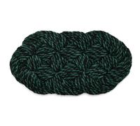 HAY - Coco Doormat Swirl 40x80 cm, Green / Black - Black