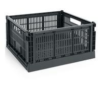 HAY - Colour Crate Large Square Storage, Charcoal - Charcoal