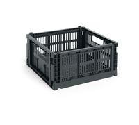 HAY - Colour Crate Medium Square Storage, Charcoal - Charcoal