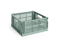 HAY - Colour Crate Medium Square Storage, Sage Green - Sage Green