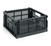 HAY - Colour Crate Medium Square Storage, Charcoal - Charcoal