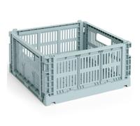 HAY - Colour Crate Medium Square Storage, Dusty Blue - Dusty Blue