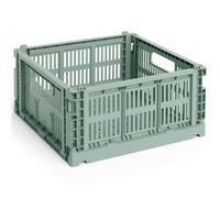HAY - Colour Crate Medium Square Storage, Sage Green - Sage Green