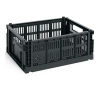 HAY - Colour Crate Medium Storage, Charcoal - Charcoal