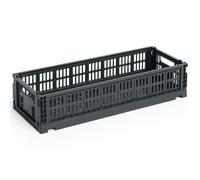 HAY - Colour Crate Mini Oblong Storage, Charcoal - Charcoal