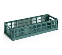 HAY - Colour Crate Mini Oblong Storage, Dark Green - Dark Green