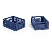 HAY - Colour Crate Mini Storage 2-pack, Dark Blue - Dark Blue