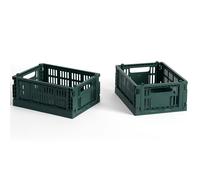 HAY - Colour Crate Mini Storage 2-pack, Dark Green - Dark Green