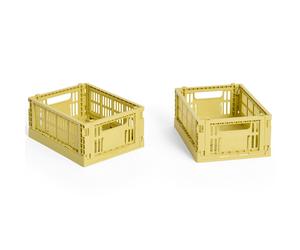 HAY - Colour Crate Mini Storage 2-pack, Dusty Yellow - Dusty Yellow