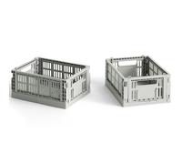 HAY - Colour Crate Mini Storage 2-pack, Grey - Grey