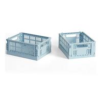 HAY - Colour Crate Mini Storage 2-pack, Soft Blue - Soft Blue
