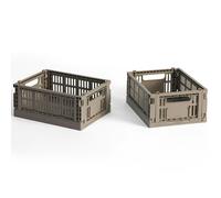 HAY - Colour Crate Mini Storage 2-pack, Warm Grey - Warm Grey