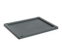 HAY - Colour Crate Plastic Medium Lid, Charcoal - Charcoal