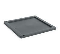 HAY - Colour Crate Plastic Medium Square / Cube Lid, Charcoal - Charcoal