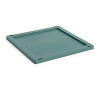 HAY - Colour Crate Plastic Medium Square / Cube Lid, Dark Green - Dark Green