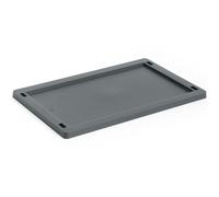 HAY - Colour Crate Plastic Small Lid, Charcoal - Charcoal