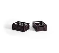 HAY Colour Crate Storage Box Mini Set of 2 Bordeaux