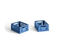 HAY Colour Crate Storage Box Mini Set of 2 Electric Blue