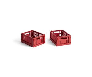 HAY Colour Crate Storage Box Mini Set of 2 Red