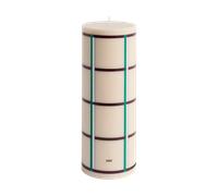 HAY Column Candle block candle large 25 cm Off white-green bordeaux-silver